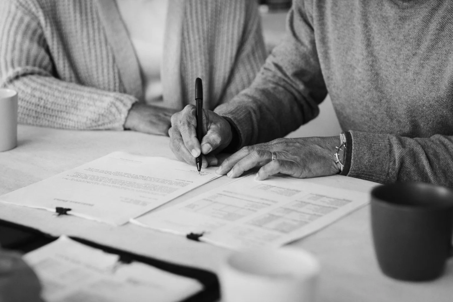 Business documents prepared for review
